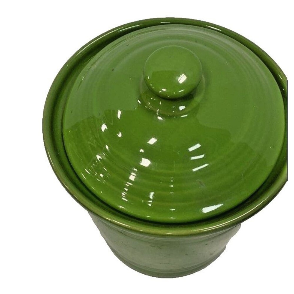 Fiesta Meadow GreenFiesta Meadow Green Canister w/ Lid | Vintage Ceramic Crock - Picture 3 of 6